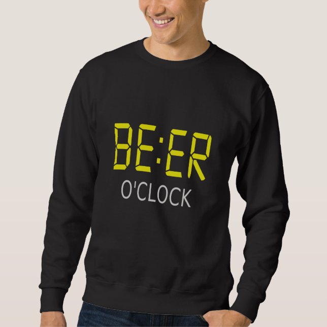 Bier-Uhr Sweatshirt (Vorderseite)