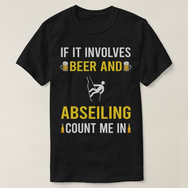 Bier und Abseilen T-Shirt (Design vorne)
