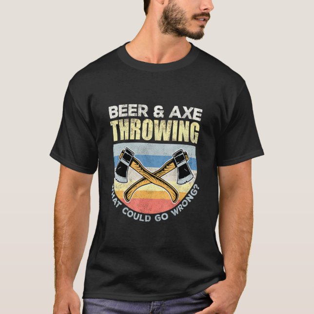 Bier und Ax, die Vintage Retro T-Shirt (Vorderseite)