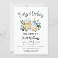 Bier und Babies Grünpflanzen Kinderdusche Einladun