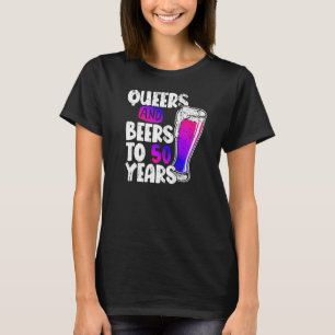 Bier und Bier bis 50 Jahre Bisexueller Stolz 50. B T-Shirt