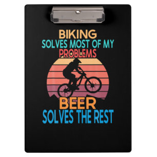 Bier und Bike Geburtstag Klemmbrett