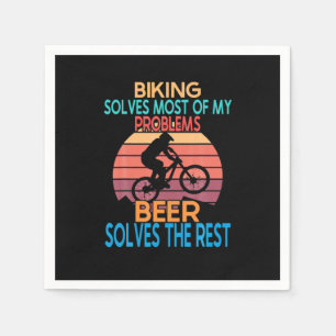 Bier und Bike Geburtstag Serviette
