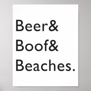 Bier und Boof und Strände Brett Kavanaugh Ampersan Poster