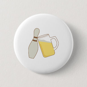 Bier und Bowling Button