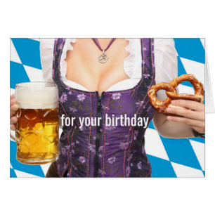 Bier-und Brezel-Geburtstags-Karte