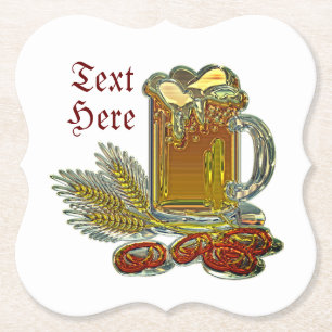 Bier und Brezel Oktoberfest Pub Bar Untersetzer