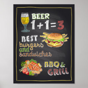 Bier und Burgers Poster
