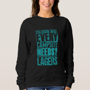 Bier und Camping Lover u2013 Funny Lager Fan Sarca Sweatshirt