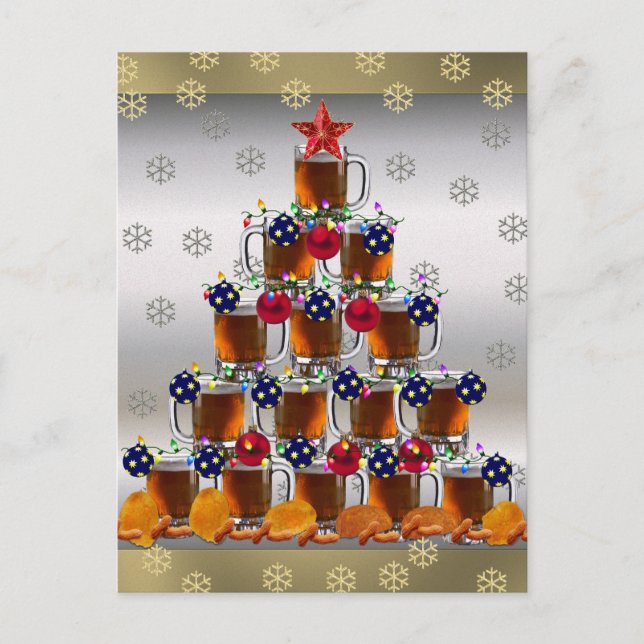 Bier und Chips Postkarte (Vorderseite)