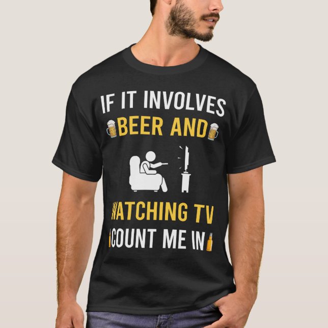 Bier und Fernsehen T-Shirt (Vorderseite)