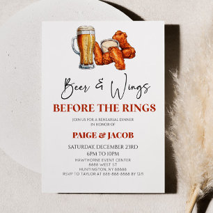 Bier und Flüge vor dem Rings Probe Dinner Einladung