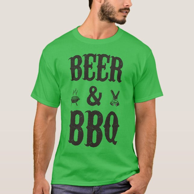 Bier und GRILLEN T-Shirt (Vorderseite)