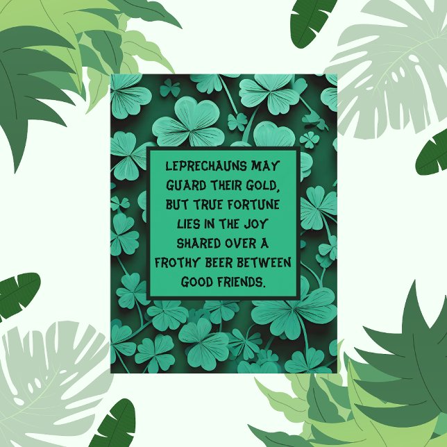 Bier und gute Freunde St. Patrick's Day Postkarte (Von Creator hochgeladen)