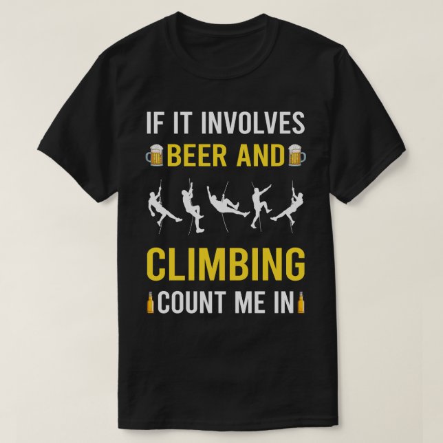 Bier und Klettersteig T-Shirt (Design vorne)