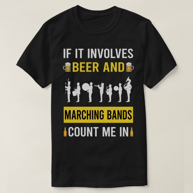 Bier und Marschband T-Shirt (Design vorne)
