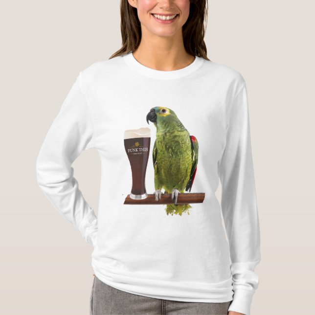 Bier und Papagei T-Shirt (Vorderseite)