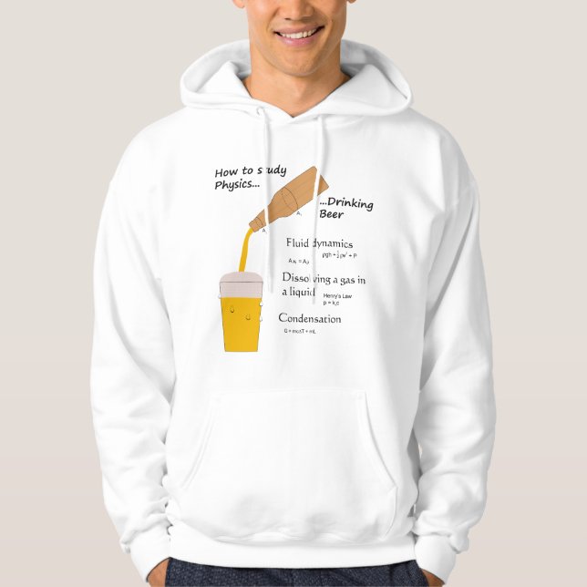 Bier und Physik Hoodie (Vorderseite)