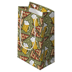 Bier-und Pizza-Grafik Kleine Geschenktüte