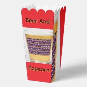 Bier und Popcorn Geschenkschachtel