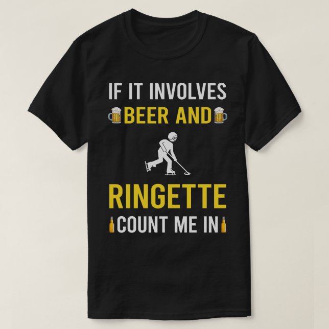 Bier und Ringette T-Shirt (Design vorne)