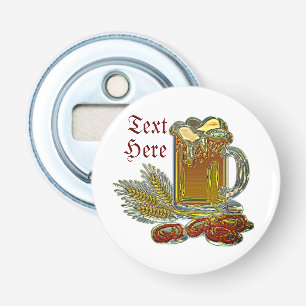 Bier und Salzbrezel Oktoberfest Pub Bar Flaschenöffner
