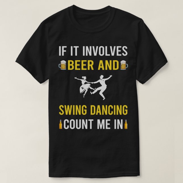Bier- und Swing-Tanz T-Shirt (Design vorne)
