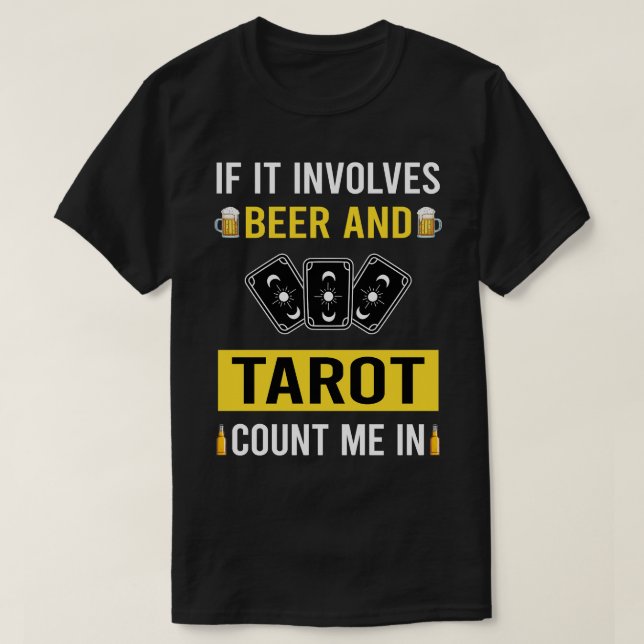 Bier und Tarot T-Shirt (Design vorne)