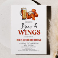 Bier und Wings Chicken Wings Geburtstagsfeier