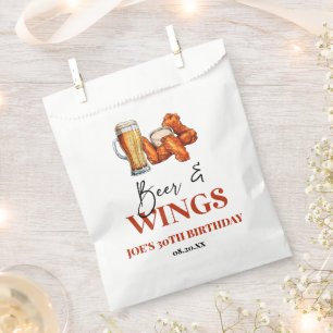 Bier und Wings Geburtstagsfeier Geschenktütchen