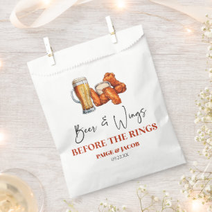 Bier und Wings Vor dem Rings-Probeessen Geschenktütchen