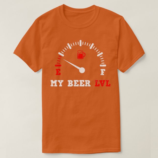 Bier Vater Shirt mein Bier Level LVL Geschenk (Design vorne)