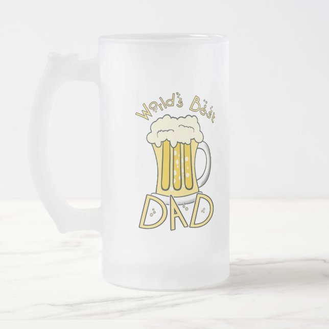 Bier-Vater-Tassen Mattglas Bierglas (Links)
