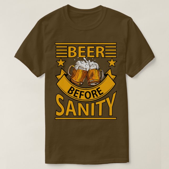 Bier vor Vernunft T-Shirt (Design vorne)