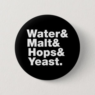 Bier = Wasser & Malt & Hopfen & Hefe. Button