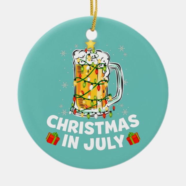 Bier Weihnachten Baum Weihnachten im Juli Sommer Keramik Ornament (Vorne)