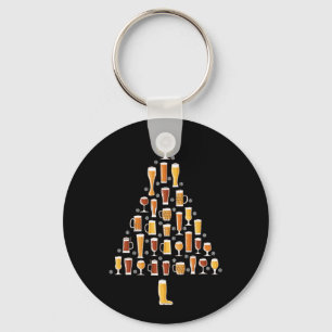 Bier Weihnachtsbaum Männer Frauen Bier hässliche W Schlüsselanhänger