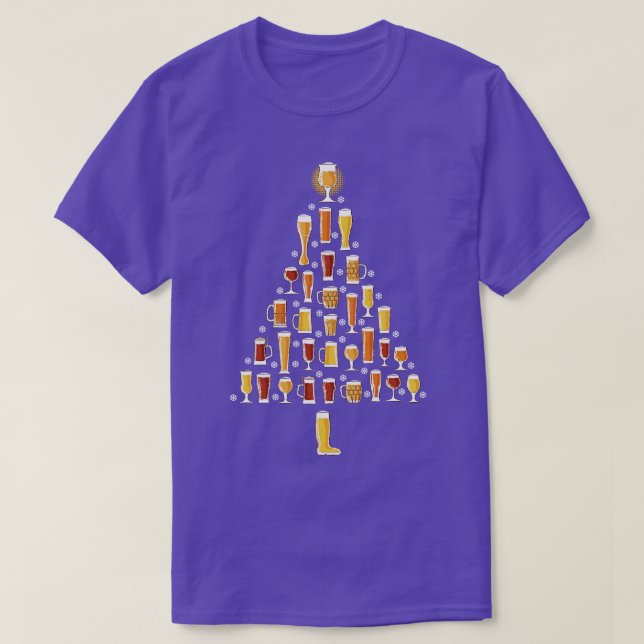 Bier Weihnachtsbaum Männer Frauen Bier hässliche W T-Shirt (Design vorne)