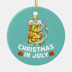 Bier-Weihnachtsbaum-Weihnachten im Juli-Sommer Keramik Ornament