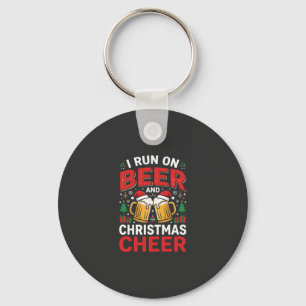 Bier Weihnachtsfreude Feiertags Trinken Schlüsselanhänger