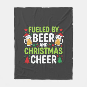 Bier Weihnachtsfreude Feiertags-Trinken Vektor Fleecedecke