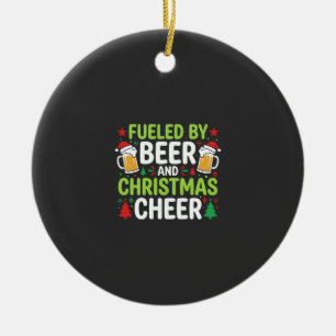 Bier Weihnachtsfreude Feiertags-Trinken Vektor Keramik Ornament