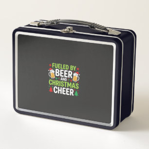 Bier Weihnachtsfreude Feiertags-Trinken Vektor Metall Brotdose