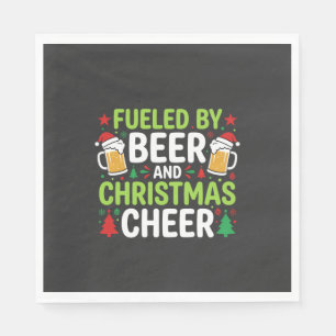 Bier Weihnachtsfreude Feiertags-Trinken Vektor Serviette