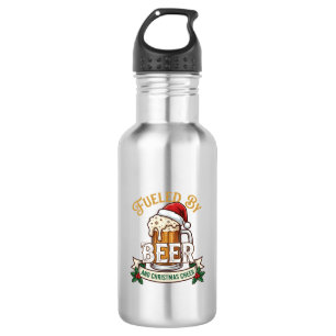 Bier-Weihnachtsfreude-Tasse Santa Hut Stechpalme Edelstahlflasche