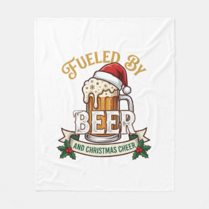 Bier-Weihnachtsfreude-Tasse Santa Hut Stechpalme Fleecedecke
