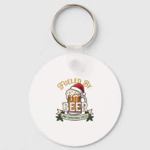 Bier-Weihnachtsfreude-Tasse Santa Hut Stechpalme Schlüsselanhänger