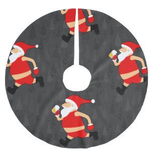 Bier Weihnachtsmann Xmas Polyester Weihnachtsbaumdecke
