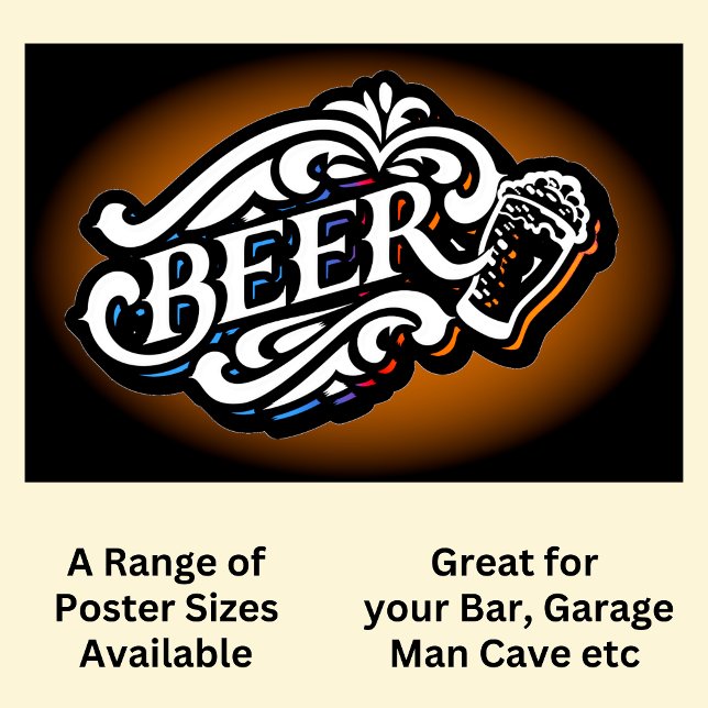 BIER - Weiß auf braun Poster (Von Creator hochgeladen)