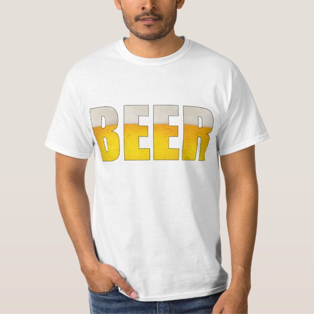 Bier-weißer Wert-T - Shirt (Vorderseite)